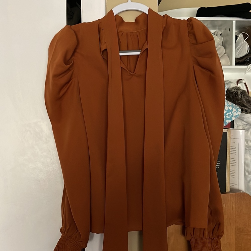 Rust orange blouse. - Picture 5 of 5